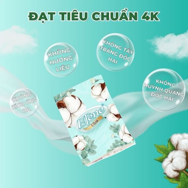  Giấy Lụa Mini Elene Ultra 4 Lớp Nhỏ Gọn, Tiện Lợi, An Toàn 