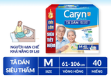  Tã/Bỉm dán người lớn siêu thấm Caryn dành cho người hạn chế khả năng đi lại Size M (10/20/40pcs) 