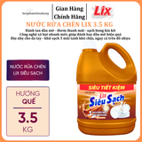  Nước rửa chén siêu sạch chanh 3.5kg sạch bóng viết dầu mỡ 