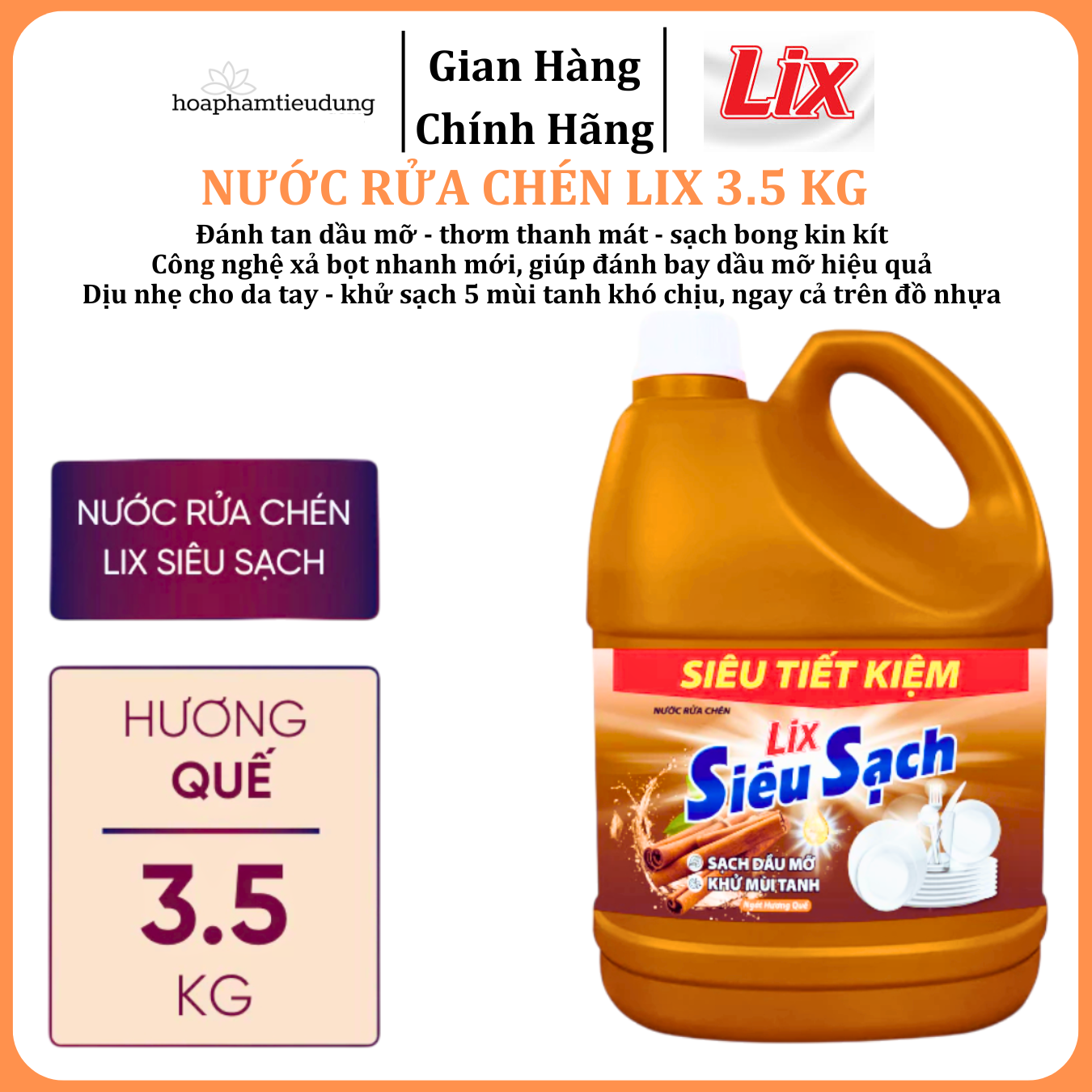  Nước rửa chén siêu sạch chanh 3.5kg sạch bóng viết dầu mỡ 