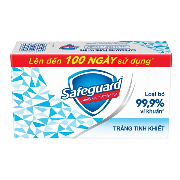  Lốc 3 Xà Bông Cục SAFEGUARD Sạch 99% Vi Khuẩn & Dịu Nhẹ Cho Da Trắng 115-125Gx3 