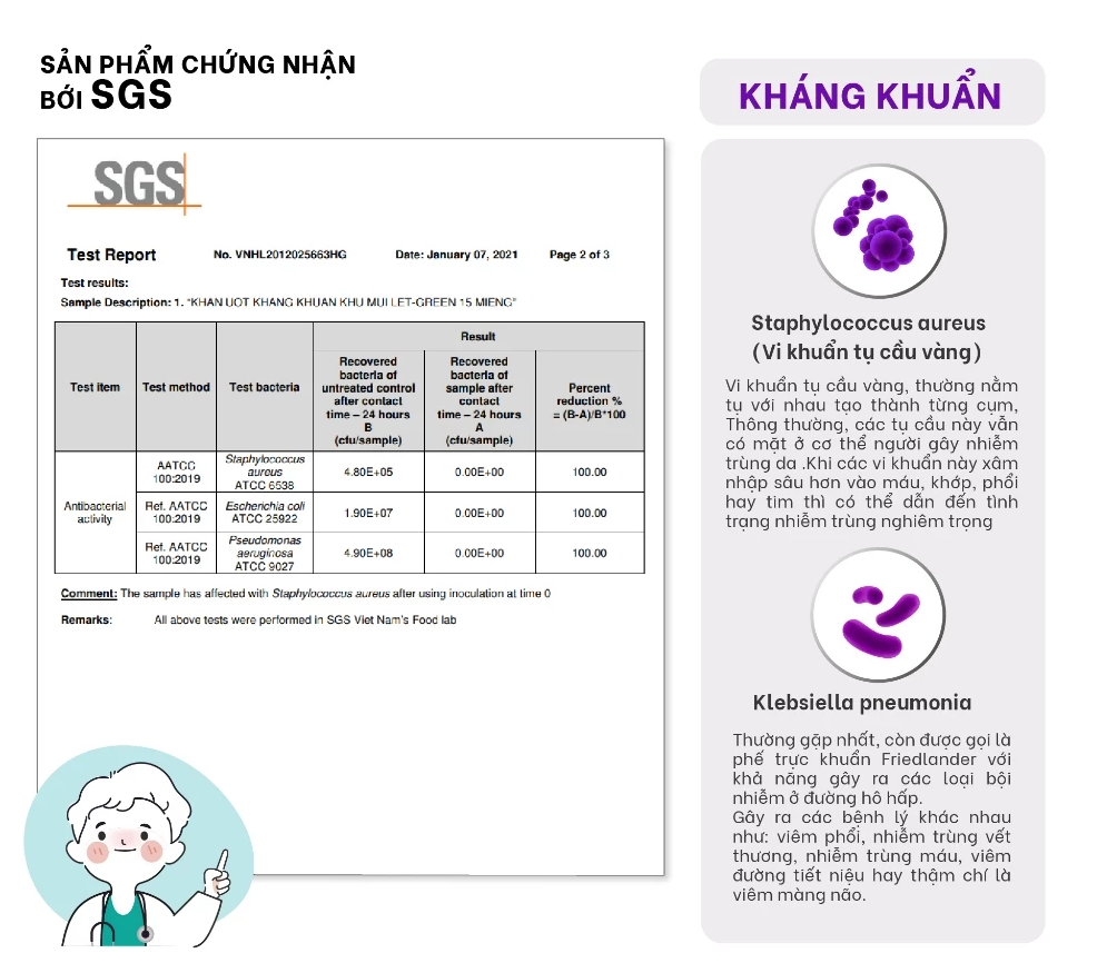  Khăn Ướt Đa Năng Kháng Khuẩn không mùi LET-GREEN, 80 Miếng/Bao 