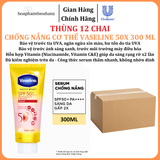  Chống nắng cơ thể Vaseline 50x bảo vệ da với SPF 50+ PA++++ giúp da sáng hơn gấp 2X 300ml 