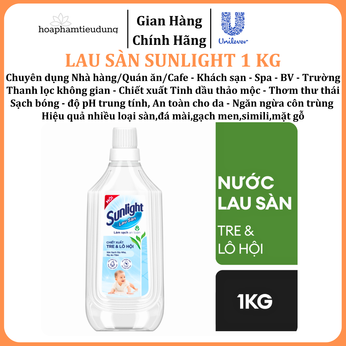  Nước lau sàn Sunlight 1kg 