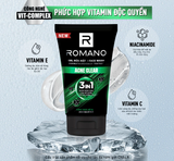  Sữa rửa mặt Romano đa tác dụng dành cho nam giới 100g: Cấp ẩm, Loại bỏ nhờn, Sáng da/Ngừa mụn/Làm sạch sâu 