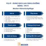  Nước lau sàn & dưỡng bóng Becker FL2-P - pH 8.5 (Nhập khẩu Đức) 
