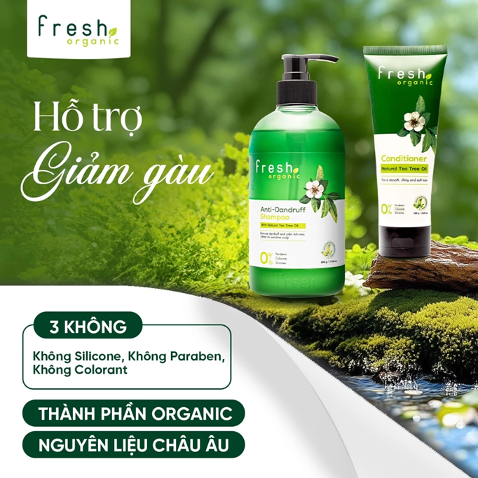  Dầu Xả Hữu Cơ FRESH ORGANIC Dưỡng Tóc Mềm Mượt 180g 
