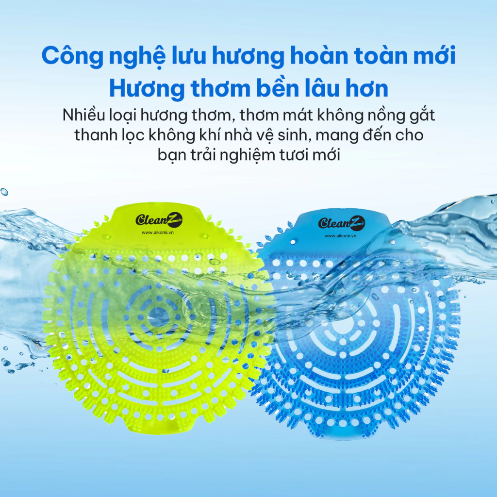  Tấm Lót Bồn Tiểu Nam Đứng, Tấm Lót Khử Mùi Bồn Cầu CleanZ - Khử mùi bồn tiểu, lọc rác, chống tắc nghẽn 