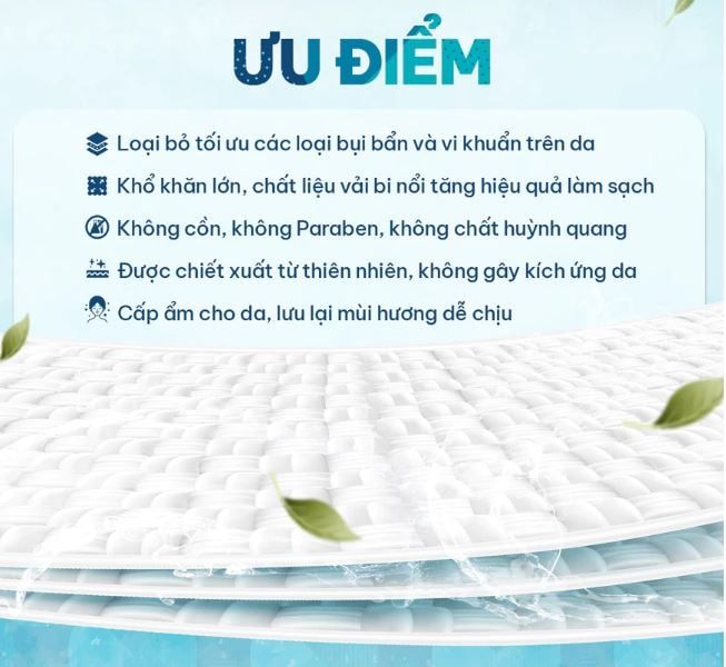  Khăn ướt lau cơ thể Nursing Wipes gói 12 hương trà xanh 