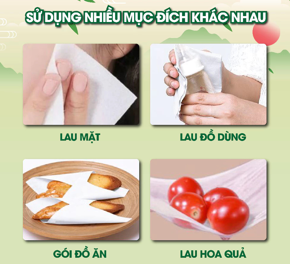 Khăn Giấy Khô Đa Năng Rút Đáy MyLan Dày Dai Mềm Mịn Thấm Hút Tốt Phiên Bản Dân Gian 320 Lần Rút 