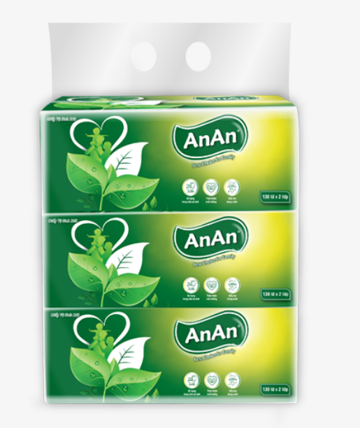  Giấy Vệ Sinh Rút Anan 2 lớp  130 Tờ 