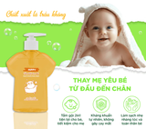  Sữa Tắm Gội Em Bé HIPPY Chiết Xuất Lá Trầu Không 370ml – Dịu nhẹ, sạch rôm sẩy, an toàn da nhạy cảm 