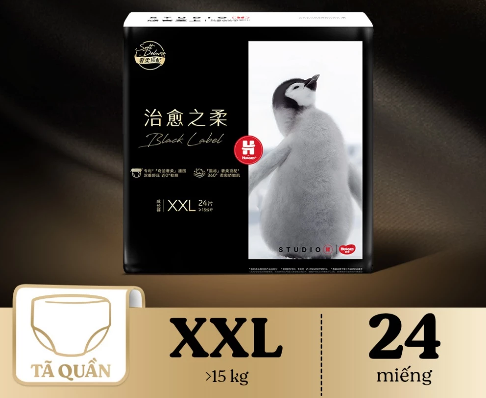  Tã dán/quần Huggies Black Label size M36/L32/XL28/XXL24 