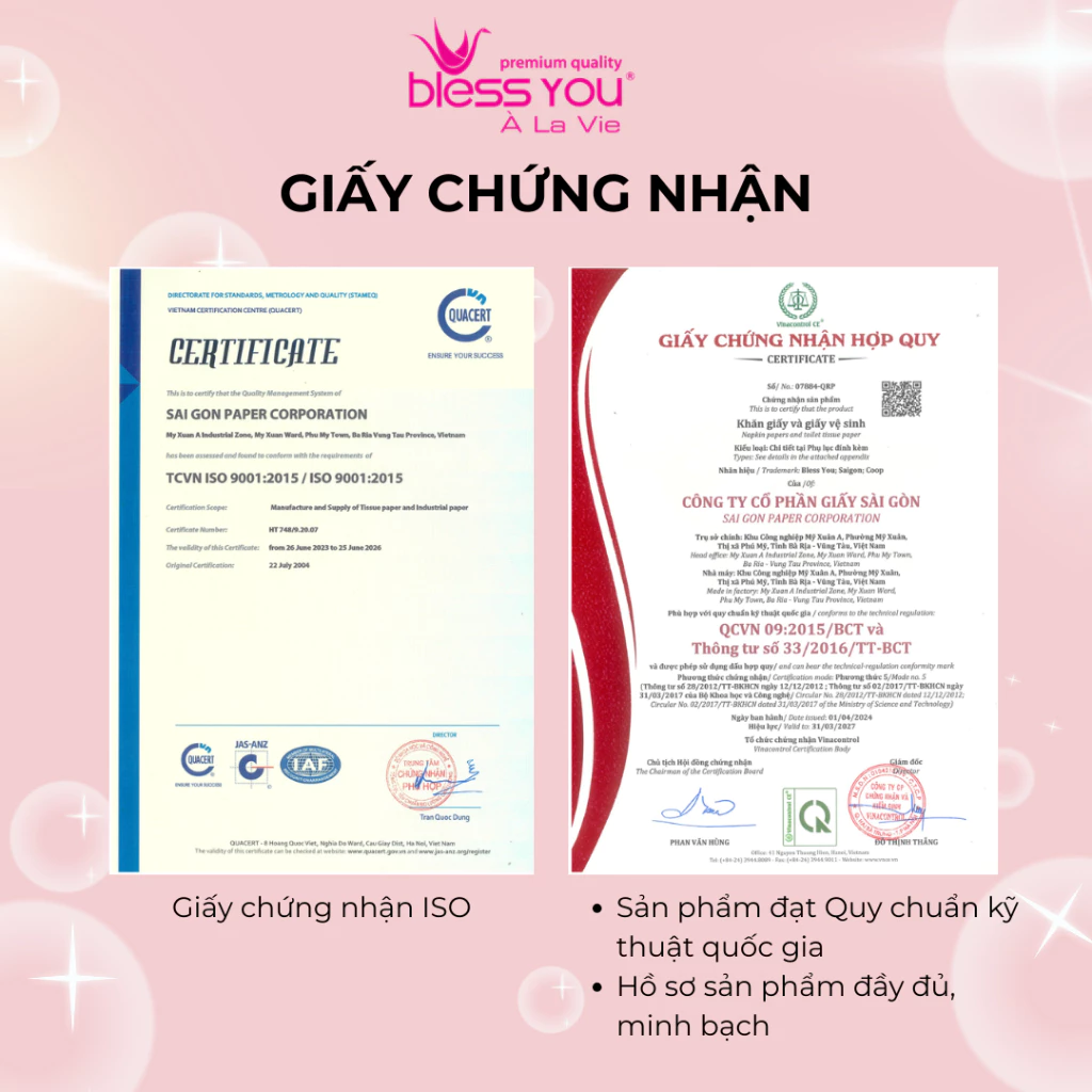  Khăn ướt Bless You 30 tờ không mùi, mềm mại, an toàn cho da 
