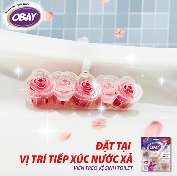  Viên treo vệ sinh Toilet Obay hương hoa anh đào 50g 