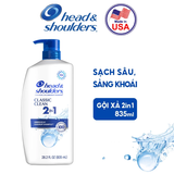  Dầu Gội Và Xả 2in1 Sạch Gàu HEAD & SHOULDERS Mỹ Sạch Sâu/ Dành Cho Da Đầu Khô/ Suôn Mượt/ Hương Nước Hoa - Chai 835 ML 