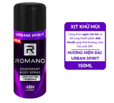  Xịt khử mùi cho nam toàn thân ngăn mồ hôi và mùi cơ thể Romano 150ml / 195ml 
