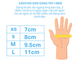  Găng tay y tế không bột nitrile màu xanh IMED 3.5g hộp 100 chiếc 