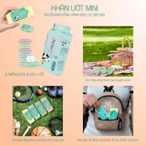  Khăn Ướt Mini MyLan Cao Cấp Làm Sạch Nhanh Dịu Nhẹ Cho Da 8 Tờ/Gói, Lốc 8 Gói 
