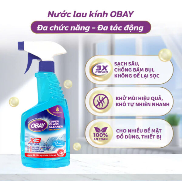  Nước lau kính Obay 500ml không mùi 