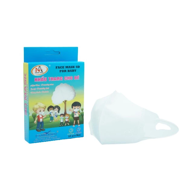  Khẩu trang y tế trẻ em 3 lớp Famapro 5D BABY cho bé (dưới 16kg) 10 cái/hộp 