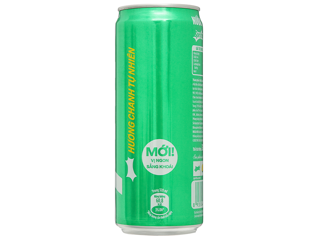  Nước ngọt Sprite hương chanh thùng 24 lon x 320ml 