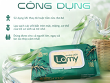  Khăn ướt Lamy gói 100 tờ không mùi không cồn không parabens cao cấp an toàn dành cho bé 