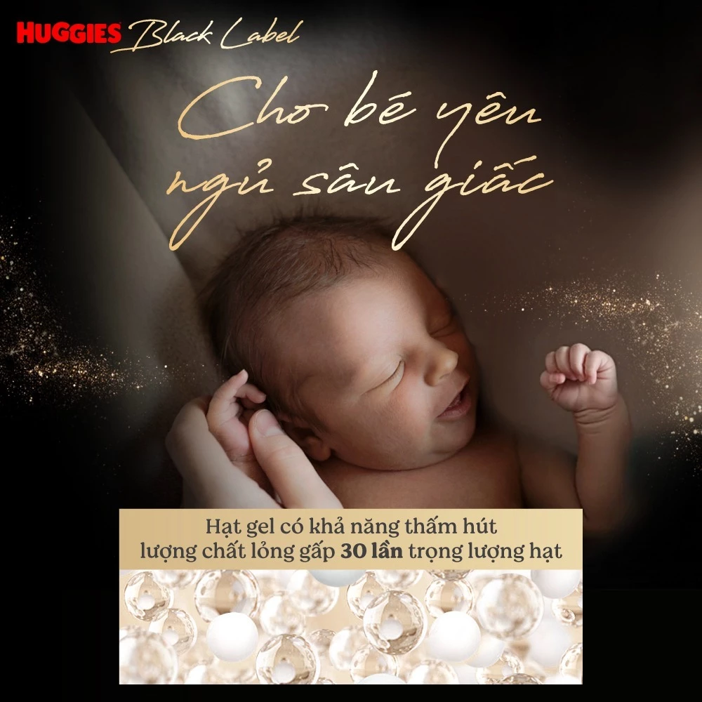  Tã dán sơ sinh Huggies Black Label size NB 52 miếng/ S 44 miếng 