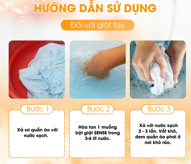  Bột Giặt SENSE Hương Hoa Thơm Ngọt Ngào Giúp Quần Áo Trắng Sạch Không Phai Màu An Toàn Cho Da Nhạy Cảm 800 g 