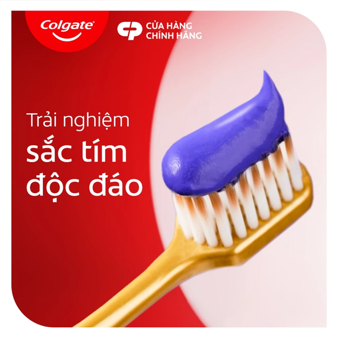  Kem Đánh Răng Colgate trắng răng Optic White Purple 100g công nghệ sắc tím, trung hòa ố vàng tức thì 