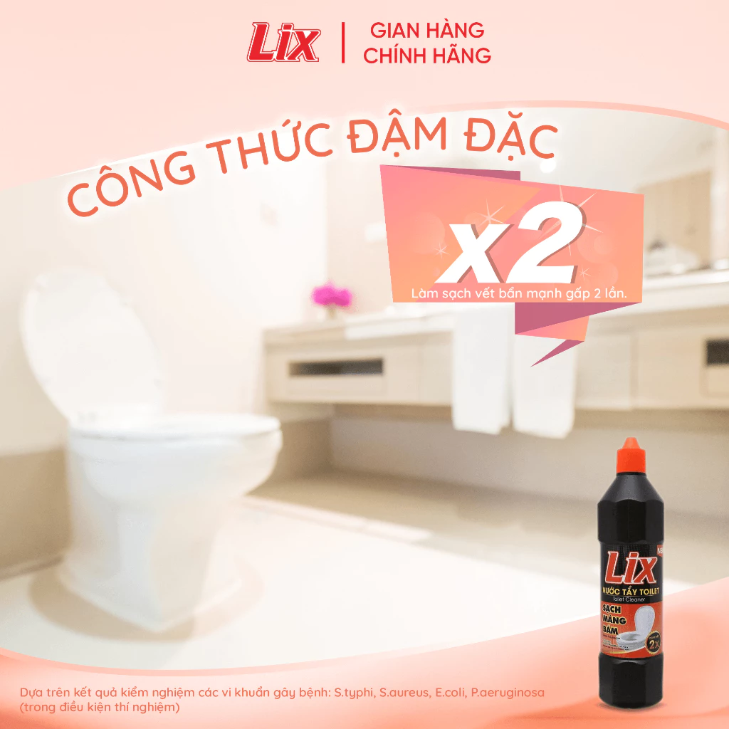  Nước tẩy bồn cầu, toilet Lix 1 kg khử mùi hôi, sạch mảng bám, sạch khuẩn 