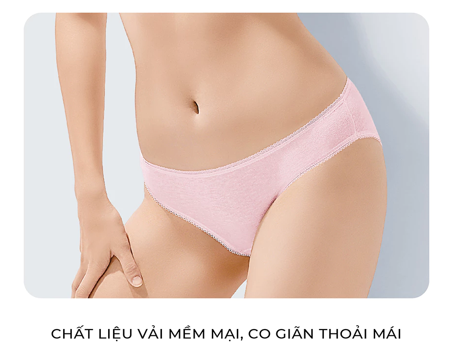 Quần Lót Miễn Giặt Lưng Thấp Body-Mate Nữ, 5 Cái/Bao 