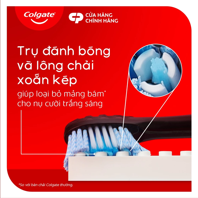  Bàn chải điện Colgate dùng pin, công nghệ sóng âm sạch mảng bám, hỗ trợ trắng răng 