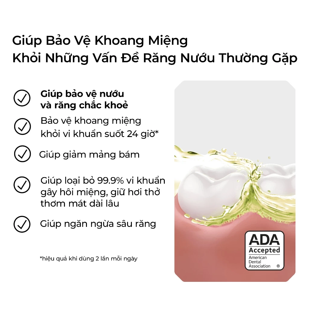  Nước Súc Miệng Listerine Gum Protect Zero Alcohol Giúp Nướu Chắc Khỏe 750ml 