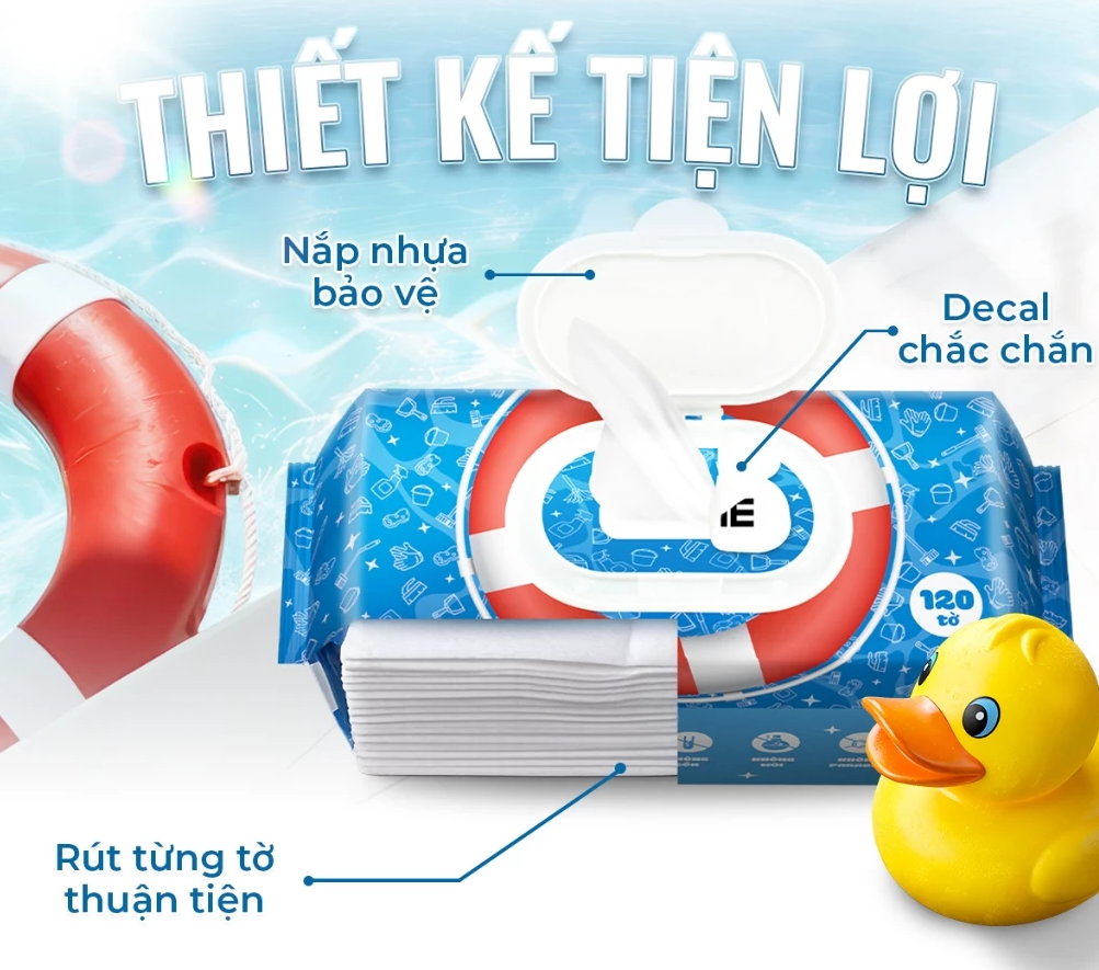  Khăn ướt PickMe 120 tờ không mùi 