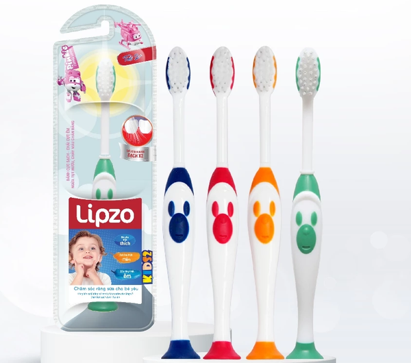  Bàn Chải Đánh Răng Trẻ Em Lipzo Kids S2 Hình Ngộ Nghĩnh Lông Chỉ Tơ Nha Khoa Siêu Mảnh Kháng Khuẩn 