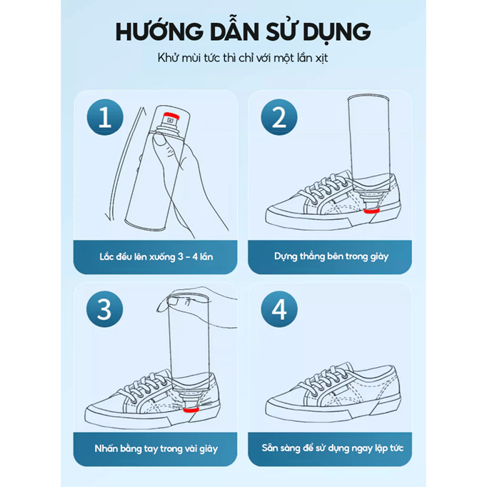  Bình xịt khử mùi hôi chân và giày, lưu hương thơm công nghệ Bạc ion, kháng khuẩn XIMO 300ml 