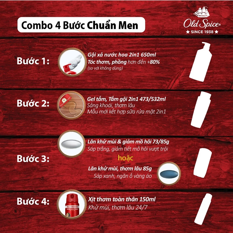  Sáp Khử Mùi & Ngăn tiết Mồ hôi OLD SPICE 73g/85g, dưỡng da săn mịn, nhiều mùi hương (Sáp trắng) - Mỹ 