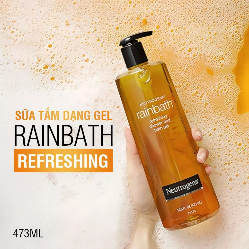  Sữa Tắm Dạng Gel Neutrogena Rainbath Làm Sạch Sâu & Dưỡng Ẩm Cho Làn Da Mềm Mượt (473ml) 