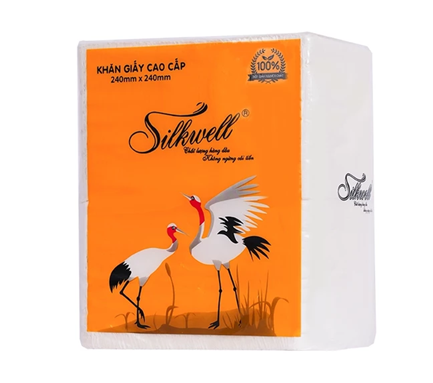  Giấy ăn 1kg Silkwell Sếu HÀNG CAO CẤP khổ 240mm Chính hãng siêu dai thấm hút tốt 