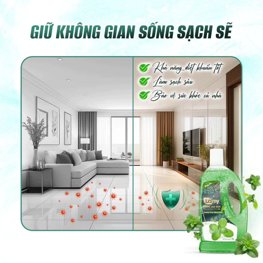  Nước Lau Sàn Nhà Lamy 1L Sạch Nhanh Đuổi Muỗi Kiến Cho Sàn Gỗ Gạch Men Hương Thơm Dịu 