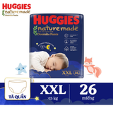  Tã quần Huggies Naturemade ban đêm M58/L44/XL38/XXL26 
