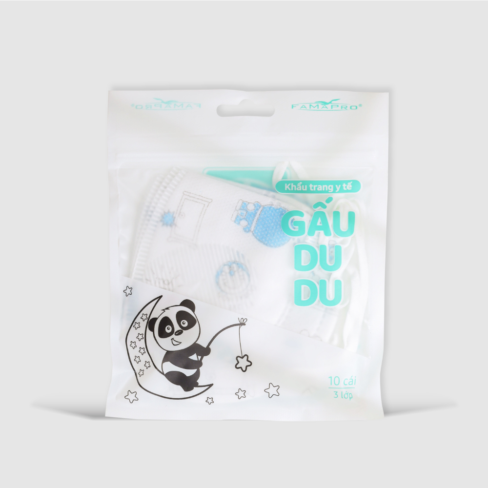  Khẩu trang Gấu Dudu Kids Famapro 3 lớp 