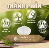  Khăn ướt vải sợi tre kháng khuẩn EcoBamboo gói 80 tờ không mùi 