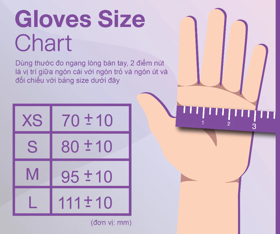  Găng tay cao su Latex CÓ BỘT Sgloves 4.8g 100 chiếc/hộp 