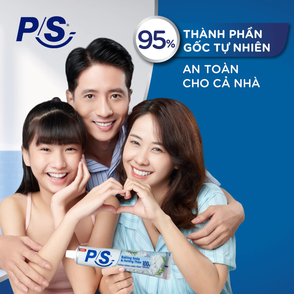  Kem đánh P/S Răng Trắng Lành Tính - 100% Kiểm Chứng 230g 