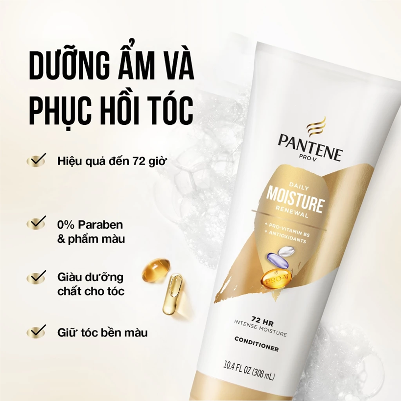  Dầu Xả PANTENE Pro-V Mỹ Dưỡng Ẩm Phục Hồi/ Suôn Mượt Óng Ả - Chai 308 ml 