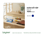  Khăn Giấy Lụa LET-GREEN 100 Tờ/Hộp, 2 Lớp/Tờ, Hương hoa 