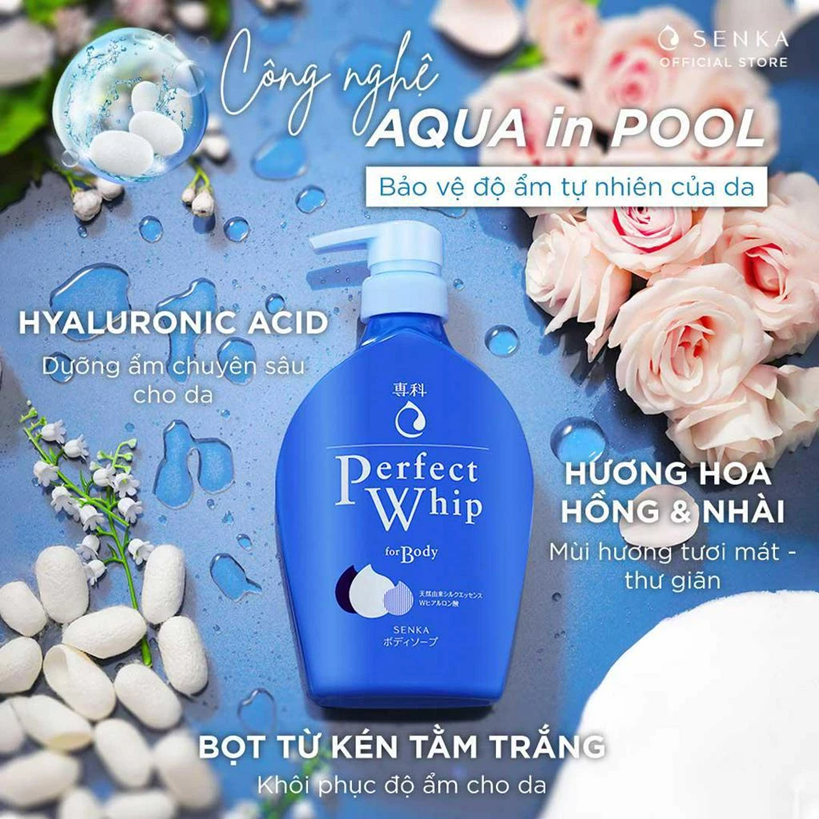  Sữa tắm dưỡng ẩm Senka Perfect Whip for Body 500 ml 