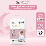  Bỉm tã quần đêm Applecrumby Airplus Overnight Pull Ups size M - XXL khô thoáng 12h 